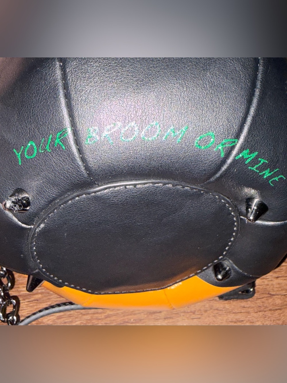 Betsey Johnson Feeling Popular Cauldron Crossbody Bag with Broom Zipper Pull - Picture 12 of 12